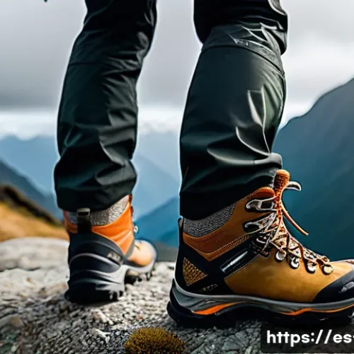 뉴질랜드에서 백패킹 여행 준비 - A detailed scene of a hiker trekking through New Zealand’s diverse terrain wearing medium-height wat...